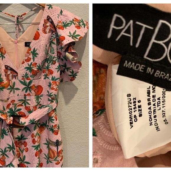 PatBO Ruffle Belted Cocktail Dress (US/6) - Picture 4 of 5